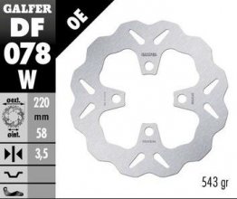 DF078W  GALFER FRONT Wave Rotor -( NOT Compatible with Brembo Upgrade)