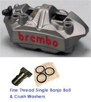 Brembo M4 CAST ALUM. FRONT Monobloc Brake Caliper 108mm  (LEFT SIDE CALIPER ONLY)