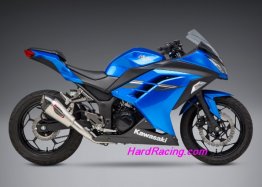 14701BP520     Yoshimura Alpha T Race WF Stainless/Carbon End Cap Full System - '13-17  Ninja 300