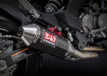 14120AB251  Yoshimura Race RS-2   Stainless/ with Carbon Can and Stainless header & tail pipe Full Exhaust System Works Finish w/ O2 Sensor Bung  - '17-'24 Kawasaki Z125 PRO - IN STOCK