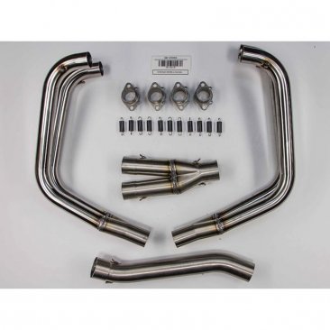 75-0215N   Hindle Full Stainless Exhaust w/ Evolution  Black Ceramic Can  Suzuki   GSF1200S Bandit 1997-2006