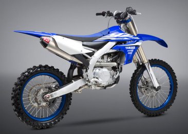 234820D320   Yoshimura   SIGNATURE  RS-4   FULL SYSTEM -  ALUMINUM CAN W/CARBON FIBER END CAP  & STAINLESS  HEADER - YAMAHA YZ450F '18-19 / WR450F '19-20 / YZ450FX '19