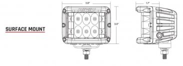 Rigid Industries Amber PRO Series  D-SS SPOT with Amber Pro Lens - Pair, 262214  (IN STOCK)