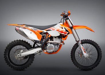 263511D720  Yoshimura   SIGNATURE  RS-4   FULL SYSTEM -  TITANIUM CAN W/ CARBON FIBER END CAP & TI HEADER - KTM 350 SX-F 2013-15 / XC-F  2014-15