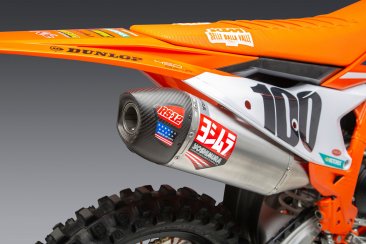 264630S320   Yoshimura  RS-12 Full System - Stainless Full System with Aluminum Can & Carbon End Cap - KTM 450 SX-F FE '22-24 / Husqvarna FC450 RE  '22-24