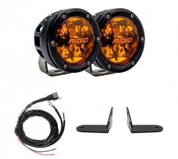 Rigid Industries RZR 360-Series Amber Pro A-Pillar Light Kit - 2017+ Polaris Pro R & Turbo, 41652