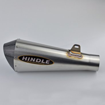 75-0506MC    Hindle Full Stainless  Exhaust w/ Evolution  Megaphone Satin SS Can and Carbon Fiber End Cap    Triumph  765 Street Triple R '17-22/765 Street Triple RS  '18-22 /765 Street Triple S  '18-22