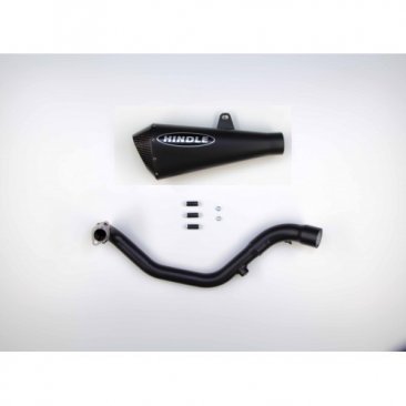 75-0309MNC  HINDLE Black Ceramic Evo Meg Full System w/ Carbon End Cap (HIGH MT) - 2022 + Honda Grom RR - IN STOCK