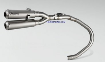 S-H125SO5-FFT  Akrapovic Dual  Titanium Slip On - '18-24  Honda Monkey