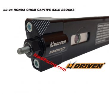 DRCAX-206  DRIVEN CAPTIVE AXLE BLOCK SLIDERS - 2022+ Honda GROM RR