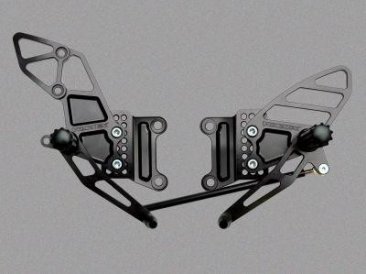 RS406k  Vortex Rear Sets - Kawasaki '05-'08  ZX-636/6RR - BLACK