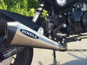 75-0304MC 75-0305MC HINDLE  Full  Evo Megaphone System Stainless   w/ Carbon End Cap -   Honda Grom / Grom SF '13-'20