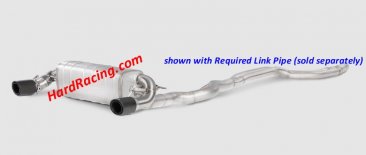 MTP-BM/SS/2H  Akrapovic Evolution Line Cat Back Stainless (Req. Link Pipe Set-Sold Separately) for 2016-2019 BMW 340i (F30, F31), 2016-2020 BMW 440i (F32, F33, F36)