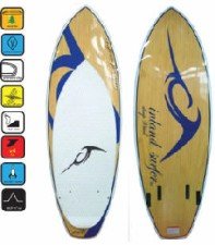 IS-BLKE-V2  Inland Wake Surf Boards - Blue Lake V2 Quad Fin 5'3 Wake Surf Board