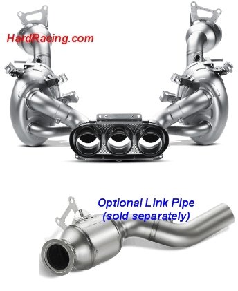 MTP-FE458H  Akrapovic Slip-on Exhaust Titanium - 2010-2015 Ferrari 458 Italia/458 Spyder