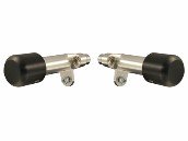 50-0720  Woodcraft Frame Sliders -  Aprilia RSV/R '04-09, Tuono '06-09 Frame Slider Base Kit  (Black Plastic Pucks Included)