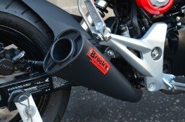 398152  Brocks Performance Alien Head 2 Full System w/ Black Armor Coat Muffler - '13-'20  Honda GROM / GROM SF