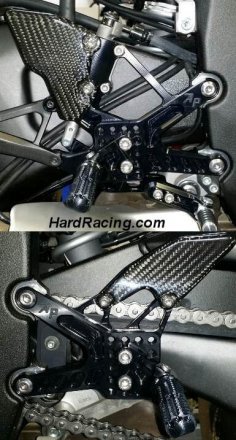 121110B  ATTACK REAR SETS - BLACK - '15-'16 Yamaha R1/R1M  (INVENTORY BLOW OUT)