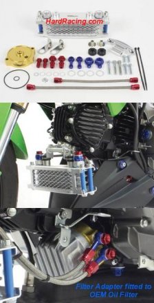 07-07-0220 Takegawa 3-ROW Compact-Cool kit w/ Filter Adapter (For Tak. SuperHead 4-Valve) - '17-'22Kawasaki Z125 Pro  (SPECIAL ORDER ONLY )