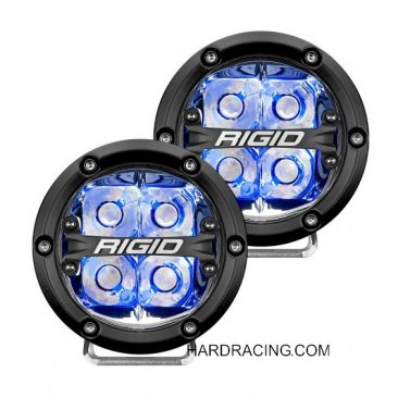 Rigid Industries 360-SERIES 4" LED Off-Road Fog Light Spot Beam with Blue Backlight, Pair 36115