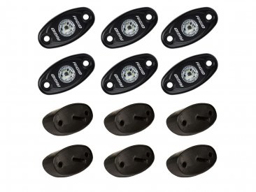 Rigid Industries LED Light Bar -  A SERIES PRO  ROCK LIGHT KIT   (LED - 6 AMBER) SURFACE MOUNT   400293