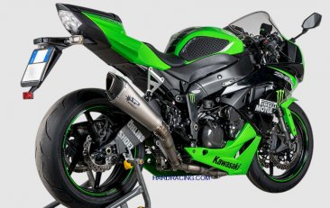 SPARK EXHAUST -  "KONIX EVO"  FULL SYSTEM TITANIUM WITH RACE HEADERS AND  CARBON END CAP (WSBK EVOLUTION)-   Kawasaki ZX-6R  2009-18   SP-GKA8832T-KE