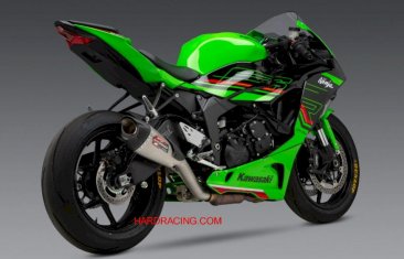 14642CP522  Yoshimura AT2 3/4 Exhaust w/ Stainless Muffler & Carbon Endcap - '19-'24 Kawasaki ZX-6R