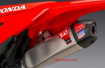 228460S520    Yoshimura RS-12 Signature Series Fully System Stainless with Carbon End Cap Can - HONDA CRF250R/RX 2025