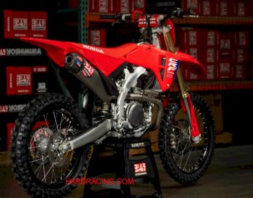 225861S﻿720  Yoshimura  RS-12 Signature Series Full System Titanium header/ Titanium Can / Carbon Fiber End Cap - HONDA CRF450R/RX  2025