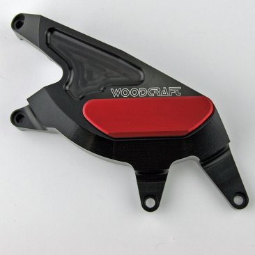 60-0228RC  Woodcraft Billet Alum. Engine Covers - RIGHT SIDE CLUTCH COVER - '16-19  SV650  (PROTECTOR ONLY)