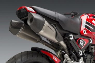 Yoshimura RS-9T Race Series  Dual High Mount Titanium Full System w/ Ti can and Carbon End Cap  - 2022-23   Honda Grom RR 121221R720