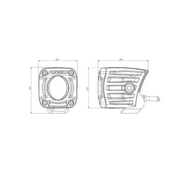 Rigid REVOLVE POD PAIR -   WHITE BACKLIGHT, PAIR 490613