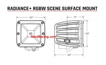 Rigid Industries RADIANCE+ SCENE RGBW Surface Mount Pods PAIR, 682053