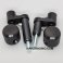 50-0144S  Woodcraft Frame Sliders -  Kawasaki EX400 NINJA '18-19 Frame Slider Base Kit (Black Plastic Pucks Included) STREET KIT