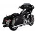 Vance & Hines Twin Slash Round Chrome Slip-on Mufflers for 1995-2016 HD Touring Models, 16763