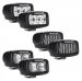 Rigid Industries Triple Fog Lights Kit with SR-M Lights for Steel Bumpers on 2021-2022 Ford Bronco, 46731