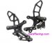 05-4229B   Woodcraft Rear Sets - Suzuki  SV650 '17-'23  Black Complete Rearset, Std/GP Shift,